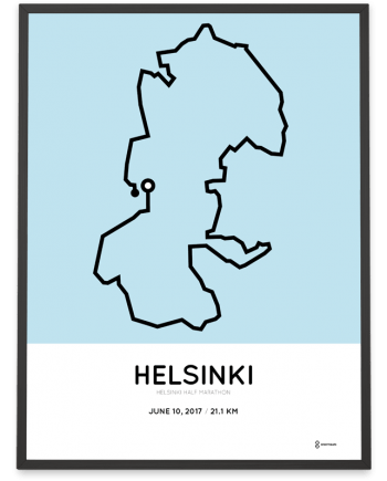 2017 helsinki half marathon course poster