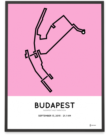 2015 Budapest half marathon route print