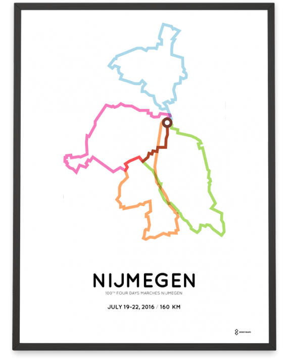 2016 Four Days Marches Nijmegen Vierdaagse route poster