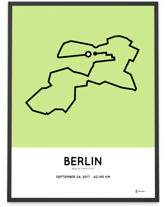 2017 Berlin marathon strecke poster