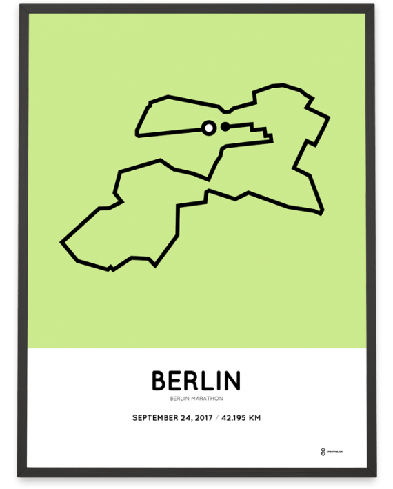 2017 Berlin marathon strecke poster