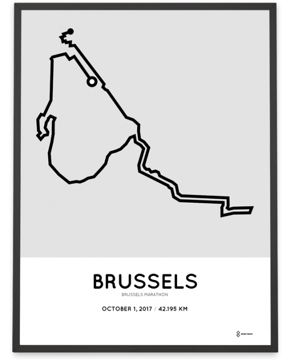 2017 Brussels marathon course poster