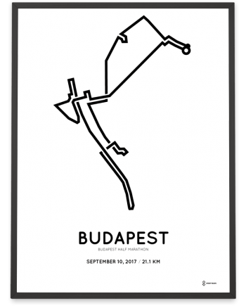 2017 Budapest half marathon course poster