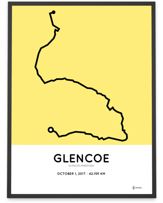 2017 Glencoe marathon course poster