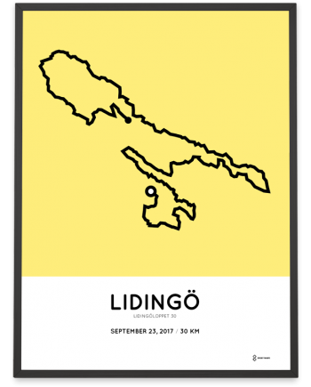 2017 Lidingoloppet 30 course poster