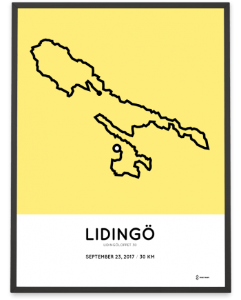 2017 Lidingoloppet 30 course poster