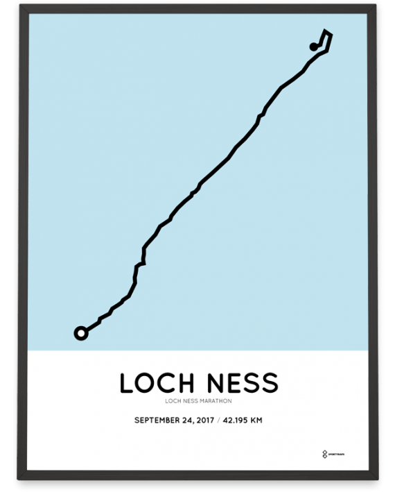 2017 Loch Ness marathon course poster