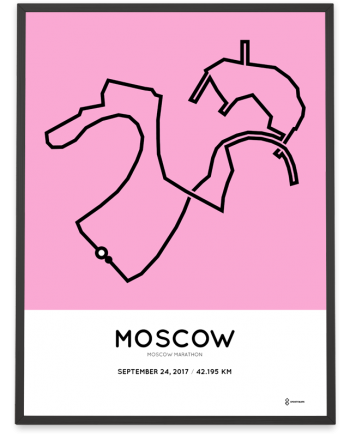 2017 Moscow marathon course poster