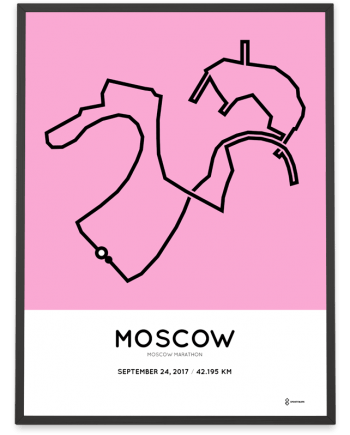 2017 Moscow marathon course poster