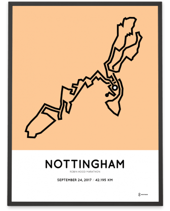 2017 Robin Hood marathon course poster