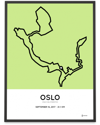 2017 Oslo halvmaraton course poster