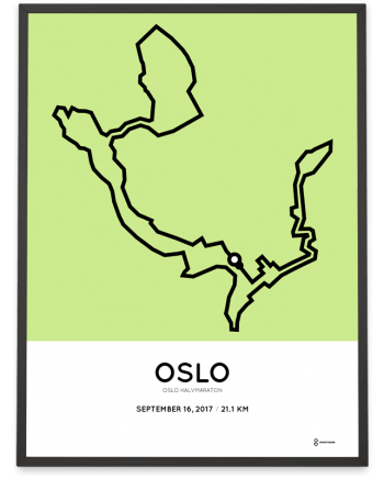 2017 Oslo halvmaraton course poster