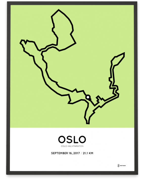 2017 Oslo halvmaraton course poster