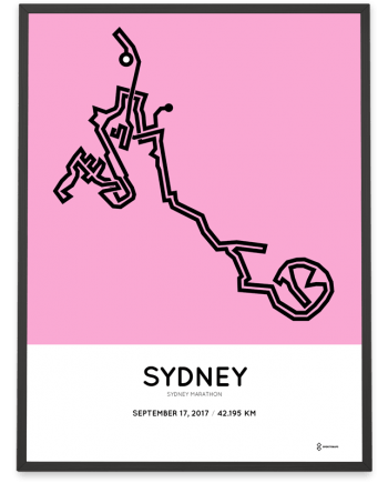 2017 Sydney marathon course print