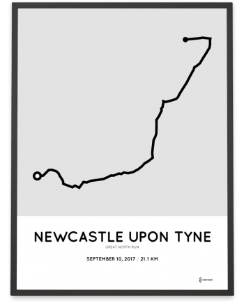 2017 great north run course poster