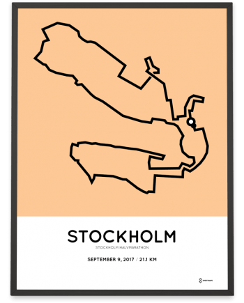 2017 stockholm half marathon course poster