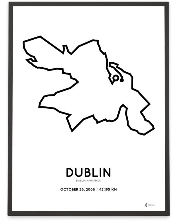 2008 Dublin marathon course print
