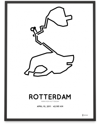 2011 Rotterdam marathon course poster