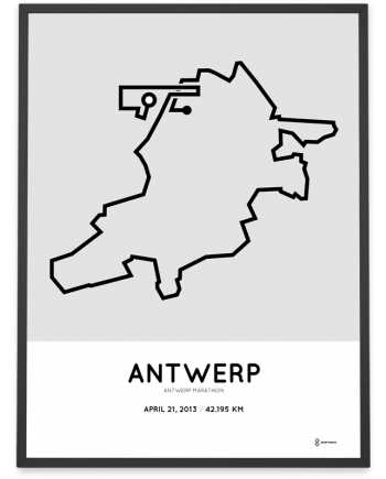 2013 Antwerp marathon parcours poster