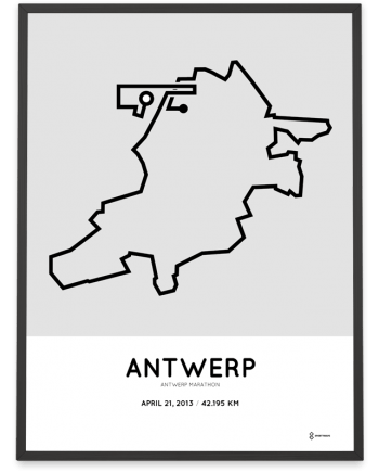 2013 Antwerp marathon parcours poster