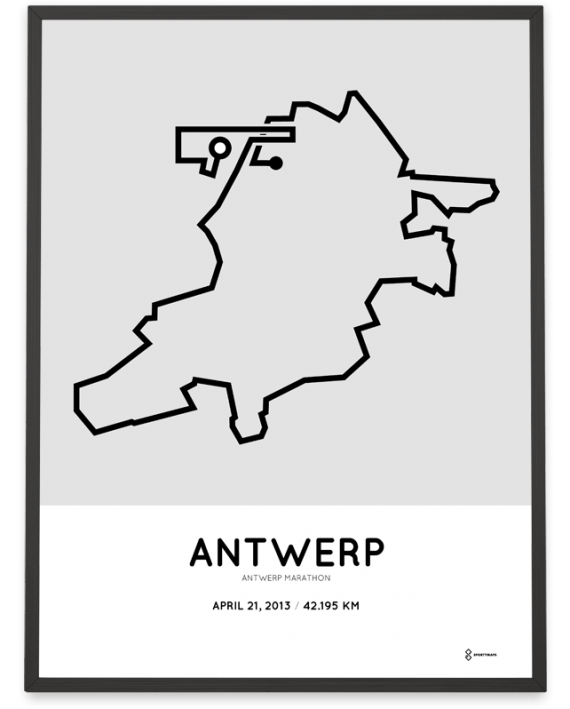 2013 Antwerp marathon parcours poster