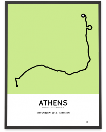 2014 Athens classic marathon course poster