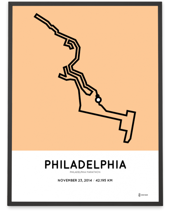 2014 Philadelphia marathon course poster