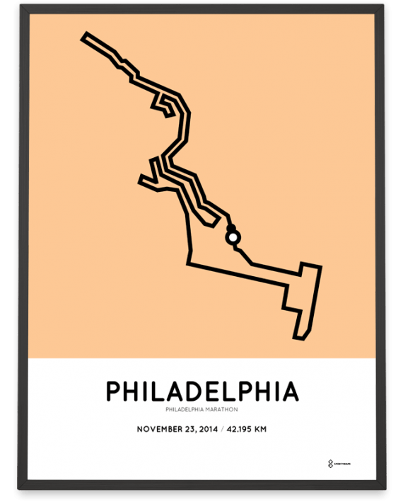 2014 Philadelphia marathon course poster