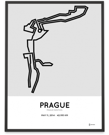 2014 Prague marathon course poster