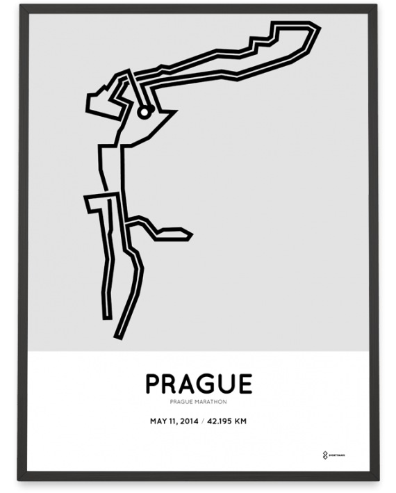 2014 Prague marathon course poster