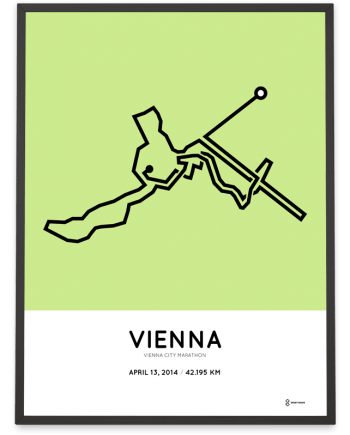 2014 Vienna city marathon strecke print