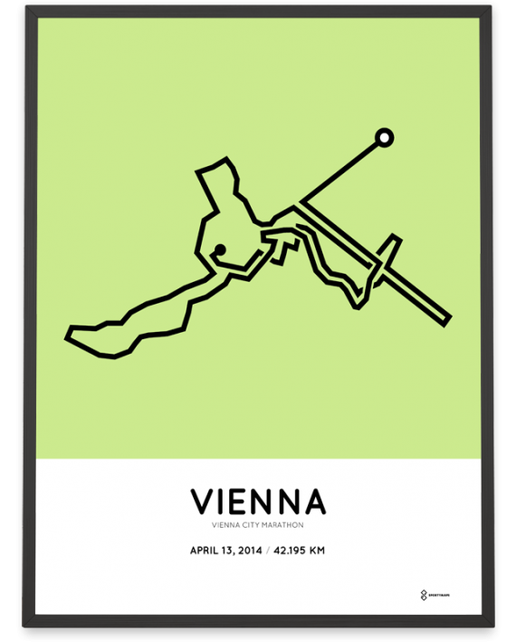 2014 Vienna city marathon strecke print