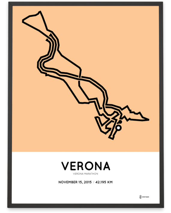 2015 Verona marathon course poster