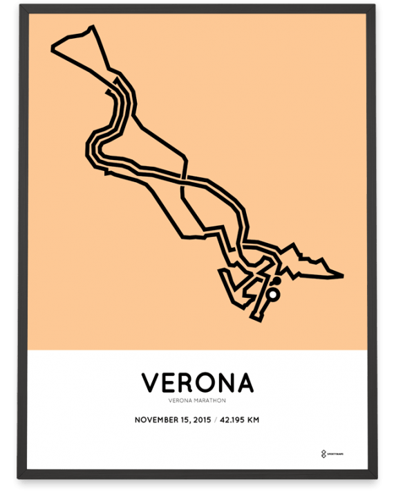 2015 Verona marathon course poster