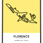 2016 Florence Firenze marathon course poster