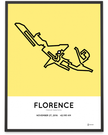 2016 Florence Firenze marathon course poster