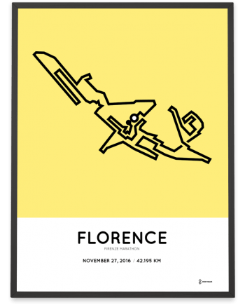 2016 Florence Firenze marathon course poster