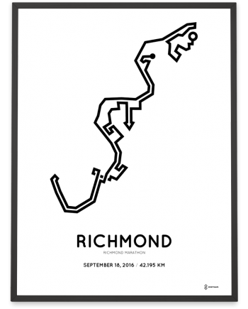 2016 Richmond runfest marathon course print