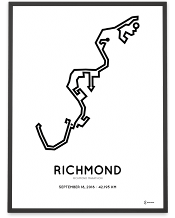 2016 Richmond runfest marathon course print