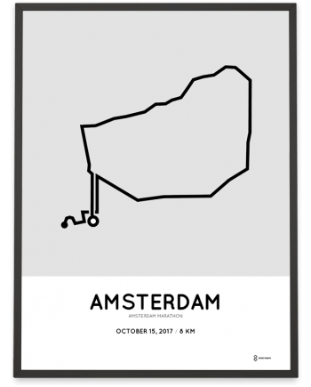 2017 Amsterdam marathon TCS 8km course poster