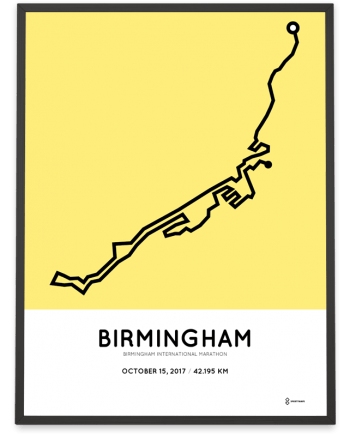 2017 Birmingham International marathon course poster