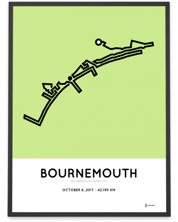 2017 Bournemouth marathon course poster