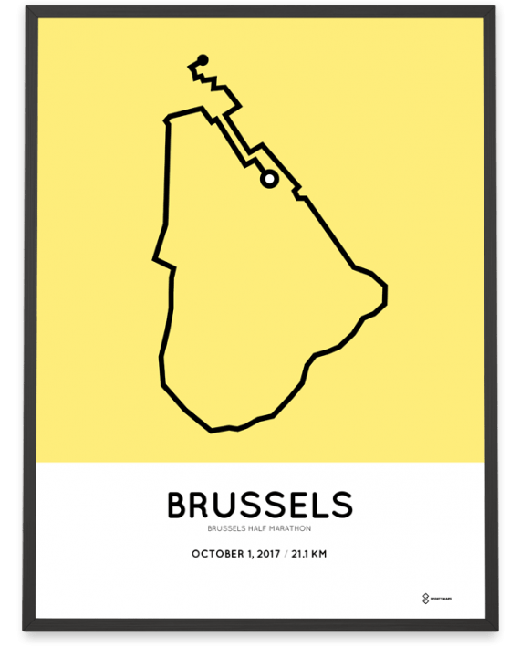 2017 Brussels half marathon parcours poster