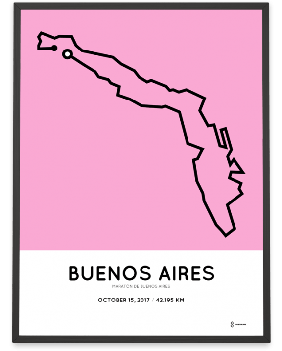 2017 Buenos aires marathon course poster