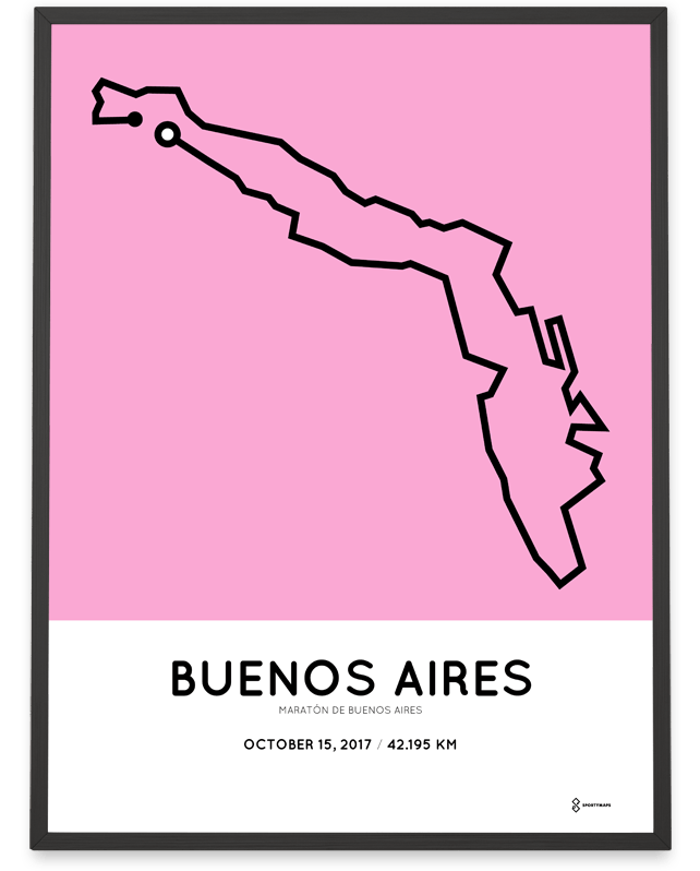 2017 Buenos Aires Marathon print Sportymaps