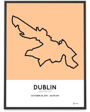 2017 Dublin marathon course poster