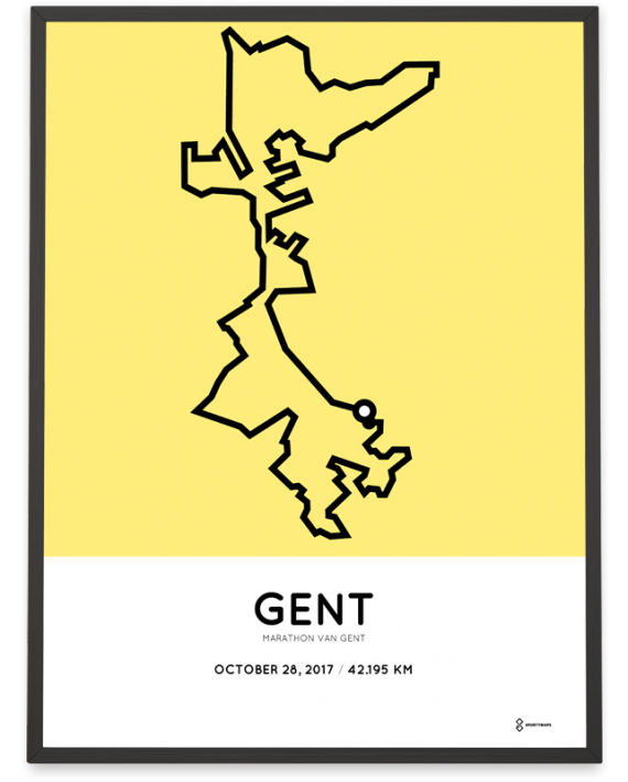 2017 Gent marathon course poster