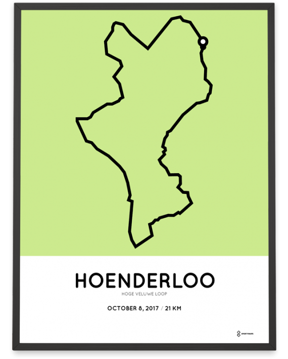 2017 Hoge Veluwe Loop half marathon parcours poster