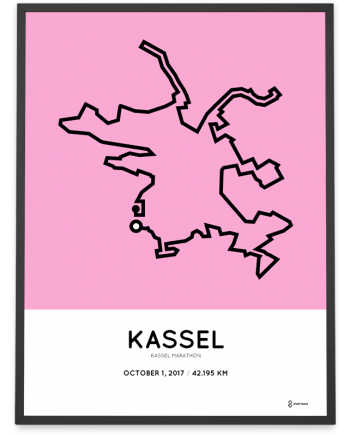 2017 Kassel marathon streckemap poster