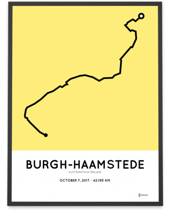 2017 Kustmarathon zeeland course poster